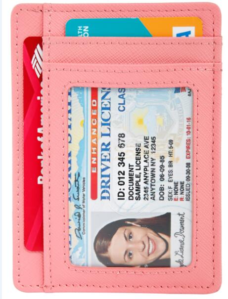 Minimalist Card Wallet for women Slim RFID (WW105-P)